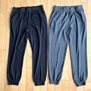 Lazypants Recycled Fabric Grey and Black Joggers Sweatpants Bundle Size Medium
